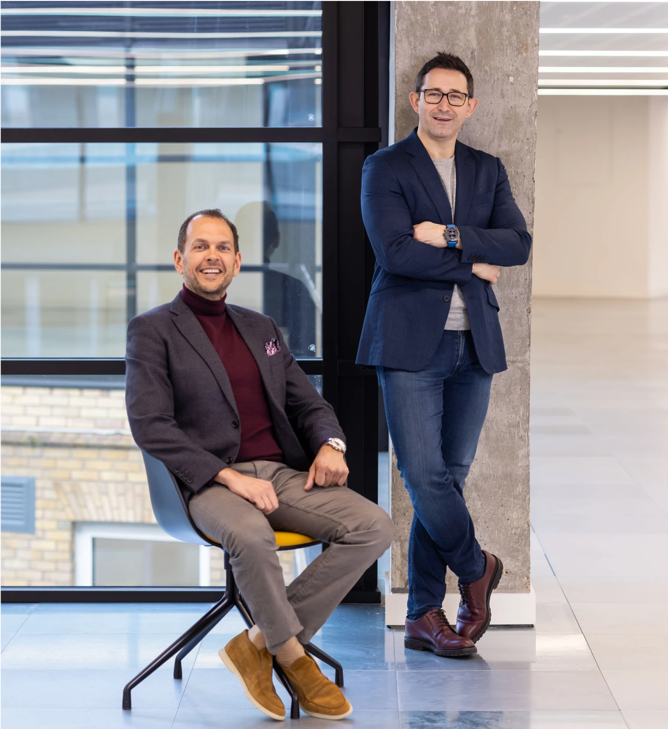 Left:Sasha Stupar, Director & co-founder, Right:Dominic Wright, CEO & co-founder
